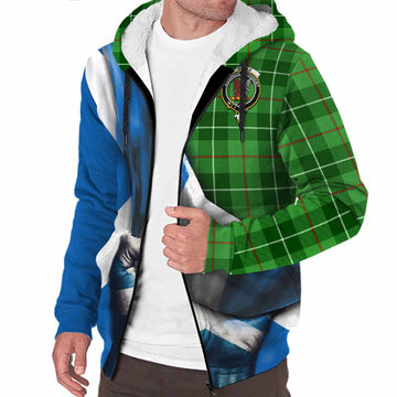 Boyle Tartan Sherpa Hoodie with Family Crest Scotland Patriotic Style Unisex S - Tartan Vibes Clothing