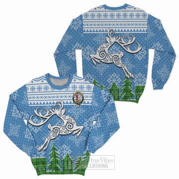 Boyle Clan Christmas Sweatshirt Celtic Reindeer Style Unisex - Tartan Vibes Clothing