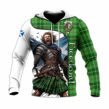 Boyle Crest Tartan Knitted Hoodie Inspired by the Freedom of Scottish Warrior Unisex Knitted Pullover Hoodie - Tartan Vibes Clothing