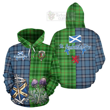 Boyle Tartan Hoodie Happy St. Andrew's Day Half Tartan Style Zip Hoodie - Tartan Vibes Clothing