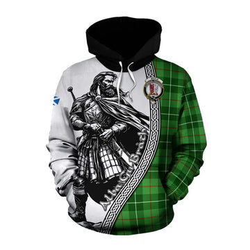 Boyle Tartan Clan Crest Cotton Hoodie with Highlander Warrior Celtic Style Pullover Hoodie XS - Tartan Vibes Clothing