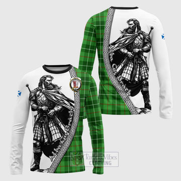 Boyle Tartan Clan Crest Long Sleeve T-Shirt with Highlander Warrior Celtic Style Unisex - Tartan Vibes Clothing