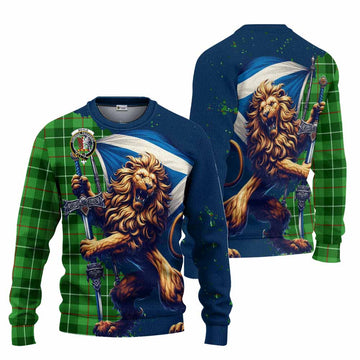 Boyle Tartan Family Crest Knitted Sweater with Scottish Majestic Lion Unisex - Tartan Vibes Clothing