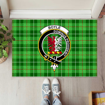 Boyle Tartan Rubber Doormat with Family Crest L 60*90cm - Tartan Vibes Clothing