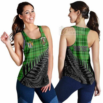 Boyle Crest Tartan Women's Racerback Tanks with New Zealand Silver Fern Half Style 4XL - Tartan Vibes Clothing