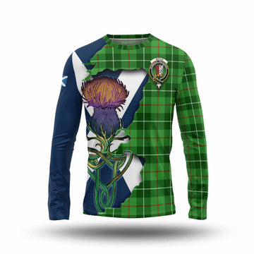 Tartan Vibes Clothing Boyle Tartan Family Crest Long Sleeve T-Shirt Scottish Thistle Celtic Inspired