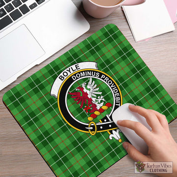 Boyle Tartan Mouse Pad with Family Crest