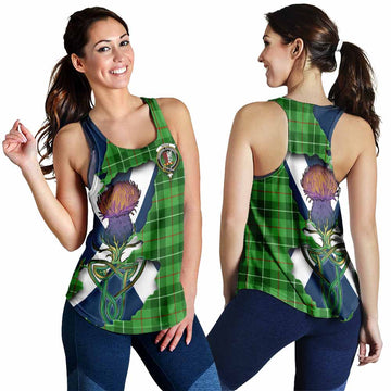 Tartan Vibes Clothing Boyle Tartan Family Crest Women's Racerback Tanks Scottish Thistle Celtic Inspired