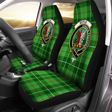 Boyle Tartan Car Seat Cover with Family Crest One Size - Tartan Vibes Clothing