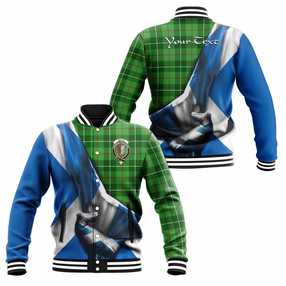 Boyle Tartan Baseball Jacket with Family Crest Scotland Patriotic Style Unisex - Tartan Vibes Clothing