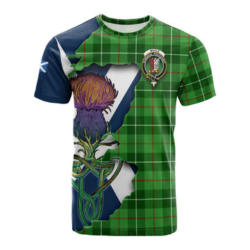 Tartan Vibes Clothing Boyle Tartan Family Crest Cotton T-shirt Scottish Thistle Celtic Inspired