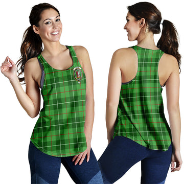 Boyle Tartan Women Racerback Tanks with Family Crest 4XL - Tartan Vibes Clothing
