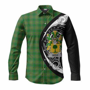 Boyle Irish Clan Long Sleeve Button Shirt Celtic Circle Style Men's Shirt S - Tartan Vibes Clothing