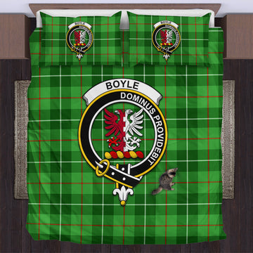 Boyle Tartan Bedding Set with Family Crest US Bedding Set - Tartan Vibes Clothing