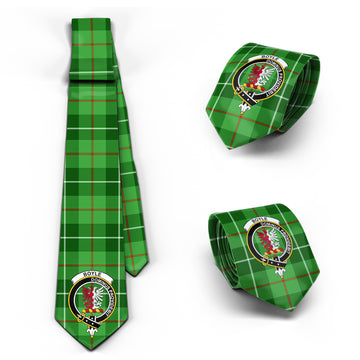 Boyle Tartan Classic Necktie with Family Crest