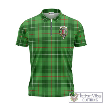 Boyle Tartan Zipper Polo Shirt with Family Crest