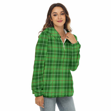 Boyle Tartan Women's Borg Fleece Hoodie with Half Zip Female - Tartan Vibes Clothing