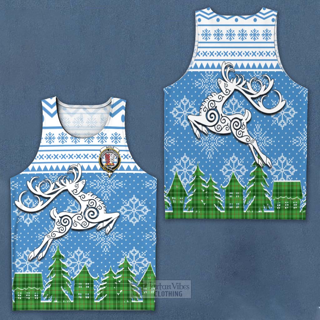 Boyle Clan Christmas Men's Tank Top Celtic Reindeer Style Men - Tartan Vibes Clothing