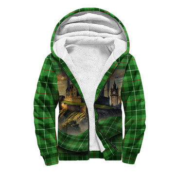 Boyle Tartan Family Crest Sherpa Hoodie with Scottish Ancient Castle Style Unisex S - Tartan Vibes Clothing