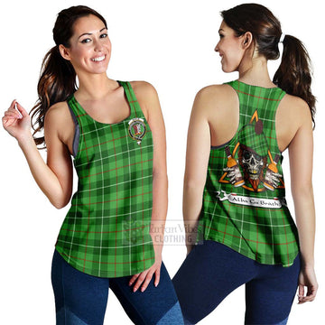 Boyle Tartan Women's Racerback Tanks with Family Crest and Bearded Skull Holding Bottles of Whiskey 4XL - Tartan Vibes Clothing