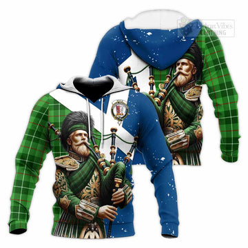 Boyle Tartan Knitted Hoodie with Family Crest Scottish Bagpiper Vibes Unisex Knitted Pullover Hoodie - Tartan Vibes Clothing