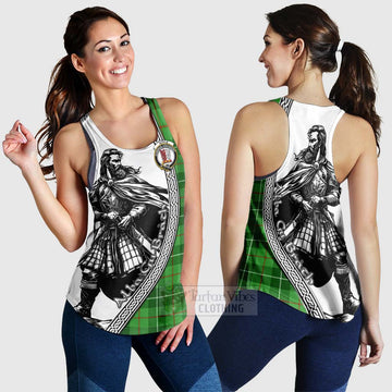 Boyle Tartan Clan Crest Women's Racerback Tanks with Highlander Warrior Celtic Style 4XL - Tartan Vibes Clothing
