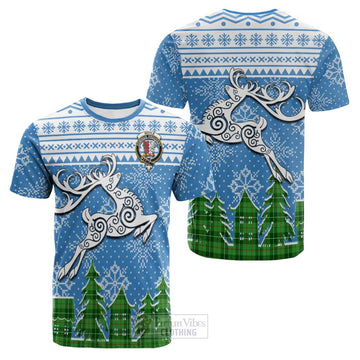 Boyle Clan Christmas Cotton T-shirt Celtic Reindeer Style Kid's Shirt - Tartan Vibes Clothing