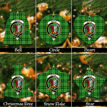Boyle Tartan Christmas Ceramic Ornaments with Family Crest Ceramic - Tartan Vibes Clothing