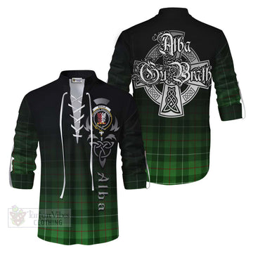 Boyle Tartan Ghillie Kilt Shirt Featuring Alba Gu Brath Family Crest Celtic Inspired Men - Tartan Vibes Clothing
