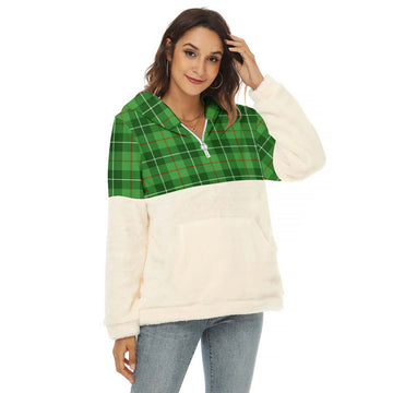 Boyle Tartan Half Style Women's Borg Fleece Hoodie with Half Zip Female - Tartan Vibes Clothing