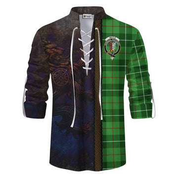 Boyle Tartan Family Crest Ghillie Kilt Shirt Alba Gu Brath Be Brave Lion Ancient Style Men - Tartan Vibes Clothing