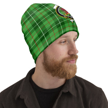 Boyle Tartan Beanies Hat with Family Crest Adult 10.8 × 11 inches - Tartan Vibes Clothing