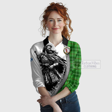 Boyle Tartan Clan Crest Women's Casual Shirt with Highlander Warrior Celtic Style Female - Tartan Vibes Clothing