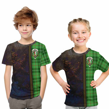 Boyle Tartan Family Crest Kid T-Shirt Alba Gu Brath Be Brave Lion Ancient Style Youth XL Size14 - Tartan Vibes Clothing