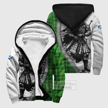 Boyle Tartan Clan Crest Sherpa Hoodie with Highlander Warrior Celtic Style Unisex S - Tartan Vibes Clothing