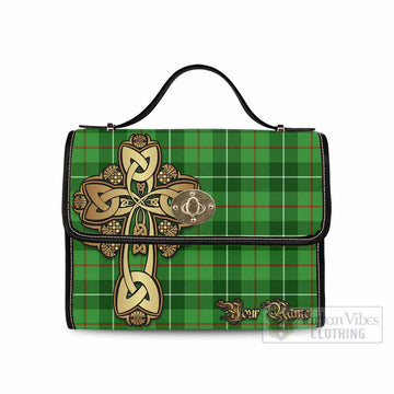 Tartan Vibes Clothing Boyle Tartan Waterproof Canvas Bag Golden Thistle Celtic Cross Style