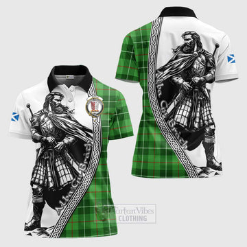 Boyle Tartan Clan Crest Women's Polo Shirt with Highlander Warrior Celtic Style Women - Tartan Vibes Clothing