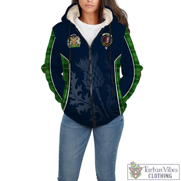 Boyle Tartan Sherpa Hoodie with Family Crest and Scottish Thistle Vibes Sport Style Unisex - Tartan Vibes Clothing