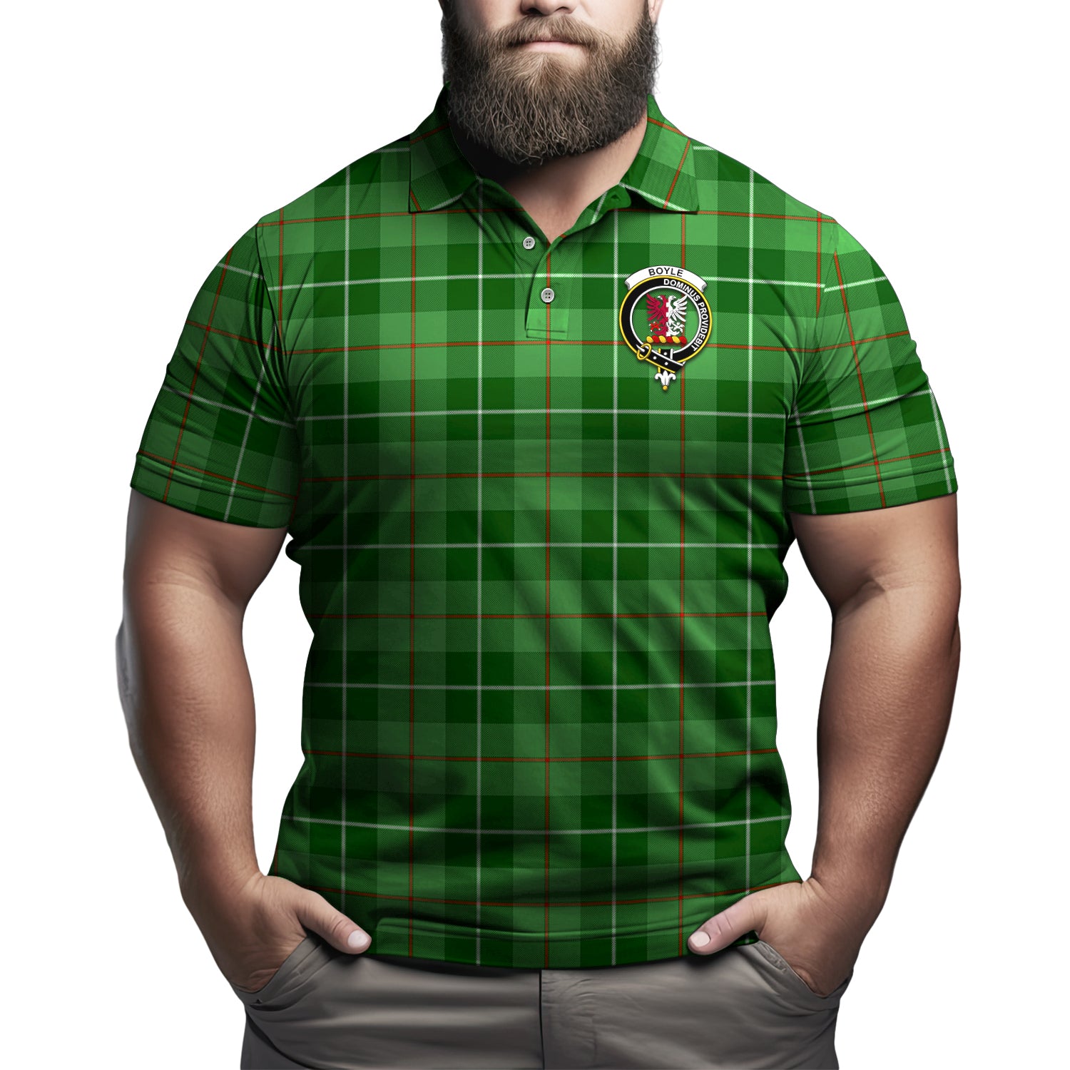 Boyle Tartan Men's Polo Shirt with Family Crest - Tartanvibesclothing