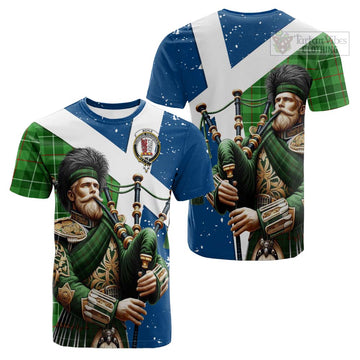 Boyle Tartan Cotton T-shirt with Family Crest Scottish Bagpiper Vibes Kid's Shirt - Tartan Vibes Clothing