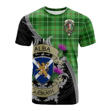 Boyle Tartan Family Crest Cotton T-shirt Lion Rampant Royal Thistle Shield Celtic Inspired Kid's Shirt - Tartan Vibes Clothing