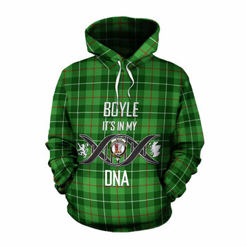 Boyle Tartan Cotton Hoodie with Family Crest DNA In Me Style Pullover Hoodie XS - Tartan Vibes Clothing