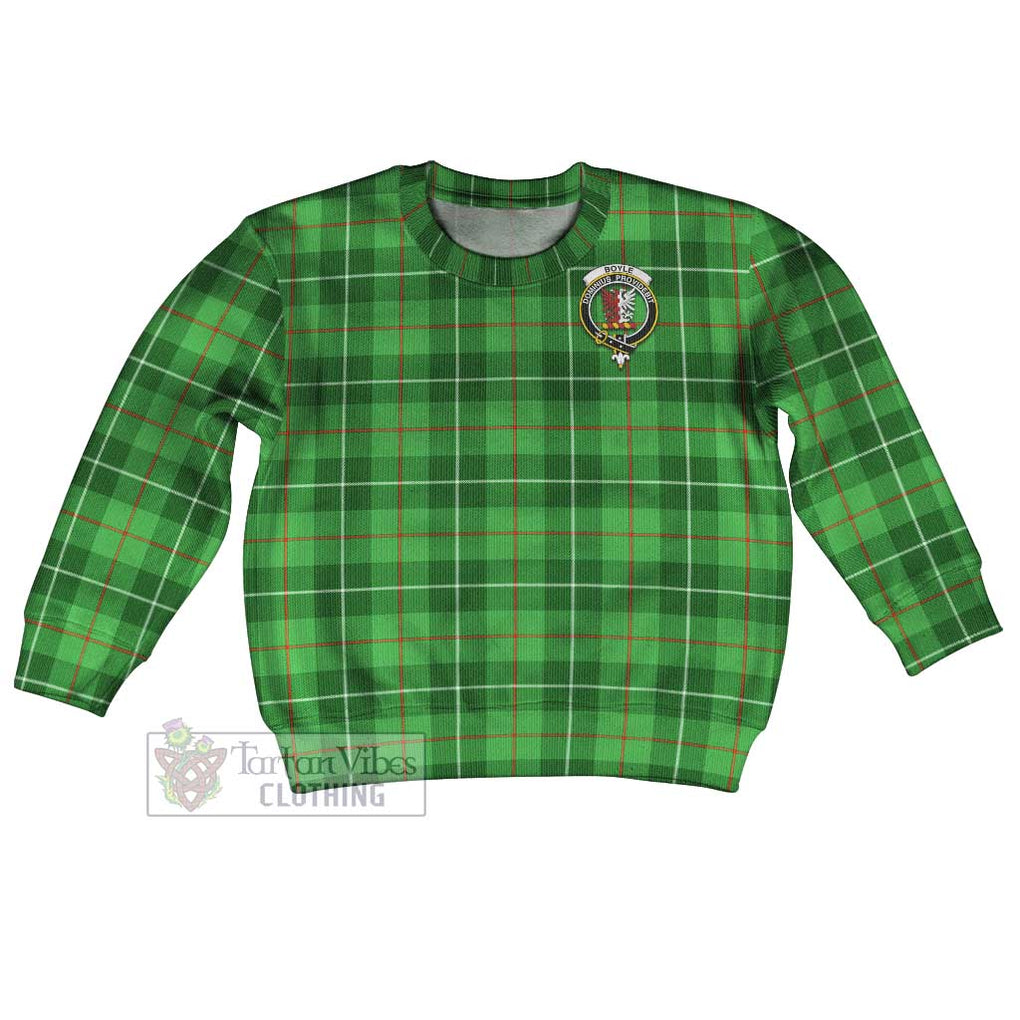 Boyle Tartan Kid Ugly Sweater with Family Crest Kid - Tartan Vibes Clothing