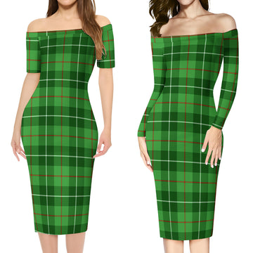Boyle Tartan Off Shoulder Lady Dress Women's Dress - Tartan Vibes Clothing