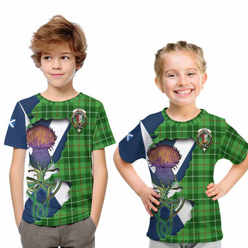 Tartan Vibes Clothing Boyle Tartan Family Crest Kid T-Shirt Scottish Thistle Celtic Inspired