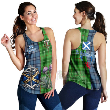 Boyle Tartan Women's Racerback Tanks Happy St. Andrew's Day Half Tartan Style 4XL - Tartan Vibes Clothing