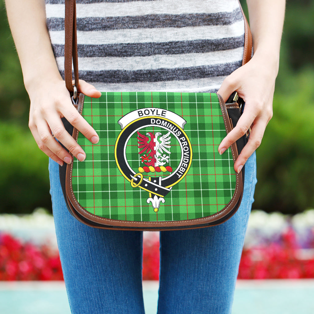 Boyle Tartan Saddle Bag with Family Crest One Size 9.05*3.35*7.48 inch - Tartan Vibes Clothing