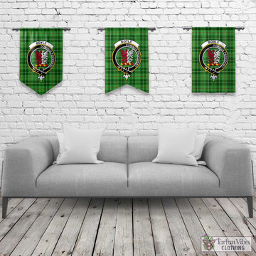Boyle Tartan Gonfalon, Tartan Banner with Family Crest Rectangle - Tartan Vibes Clothing
