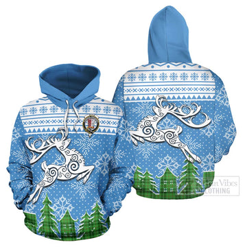 Boyle Clan Christmas Hoodie Celtic Reindeer Style Zip Hoodie - Tartan Vibes Clothing