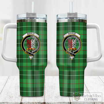Boyle Tartan and Family Crest Tumbler with Handle